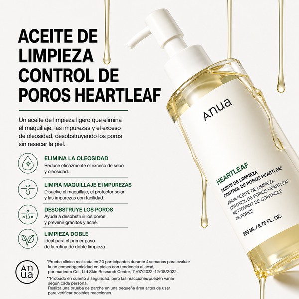 Óleo de Limpeza Facial Anua Heartleaf | Controle de Oleosidade