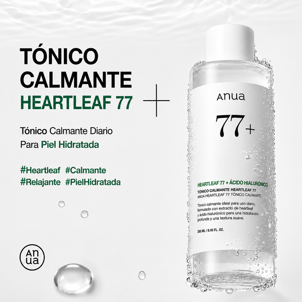 Tônico Facial Ácido Hialurônico Anua Heartleaf 77 Calmante