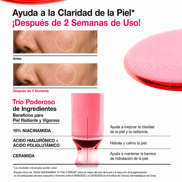 Sérum Niacinamida 10% + Ácido Tranexâmico 4% Anua