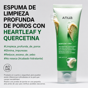 Espuma de Limpeza Facial Anua Heartleaf Quercetinol