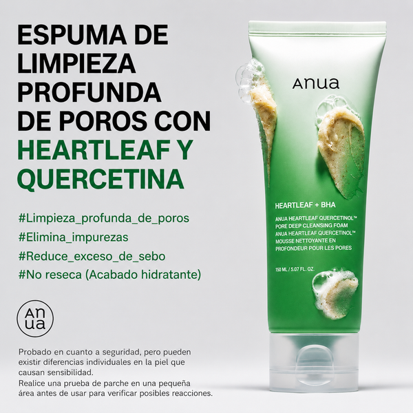 Espuma de Limpeza Facial Anua Heartleaf Quercetinol
