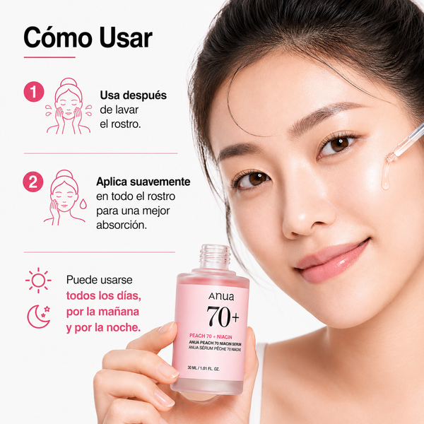 Sérum Niacinamida Anua Peach 70 | Extrato de Pêssego